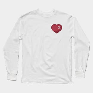 Hurt Heart with bandages Long Sleeve T-Shirt